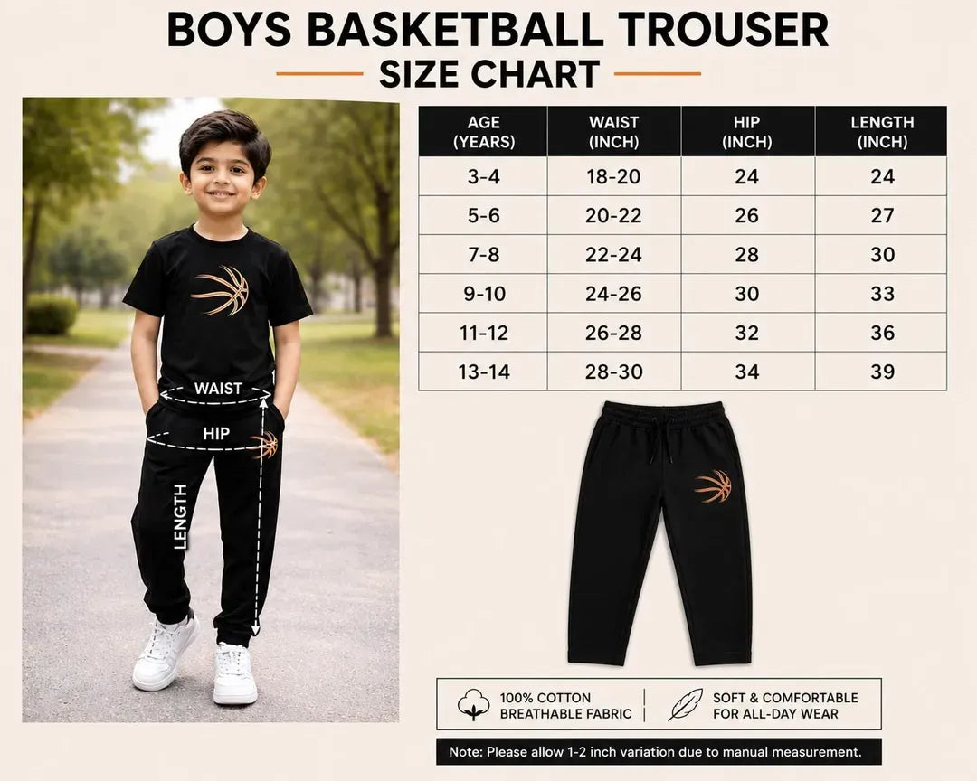 Kids Printed Tracksuit Set White Black Cotton Stretchable