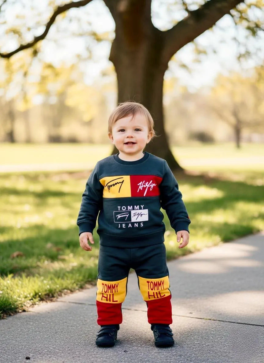 Kids King Printed Fleece Tracksuit Set 2Pcs
