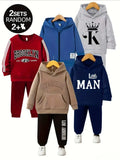 Winter 2-Piece Fleece Tracksuit Set for Boys