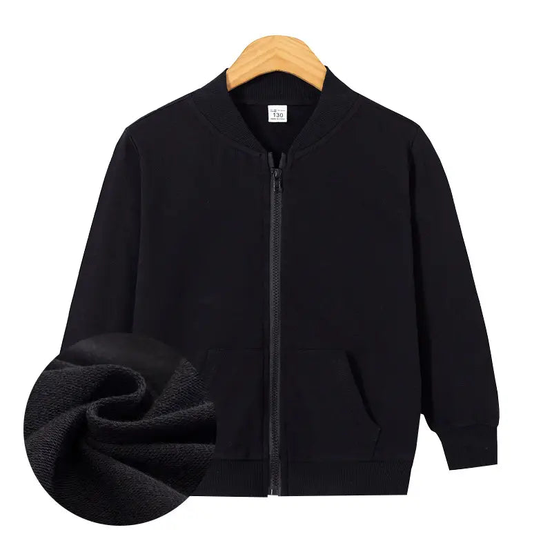 Red Full-Zip Kids Hoodie Jacket for Boys Girls