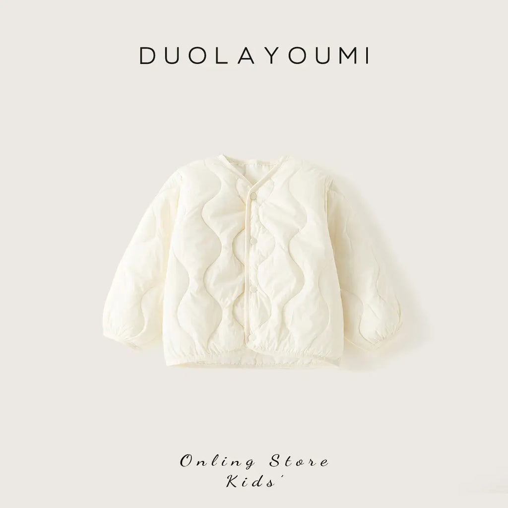 Kids Winter Quilted Jacket Pink Yellow White