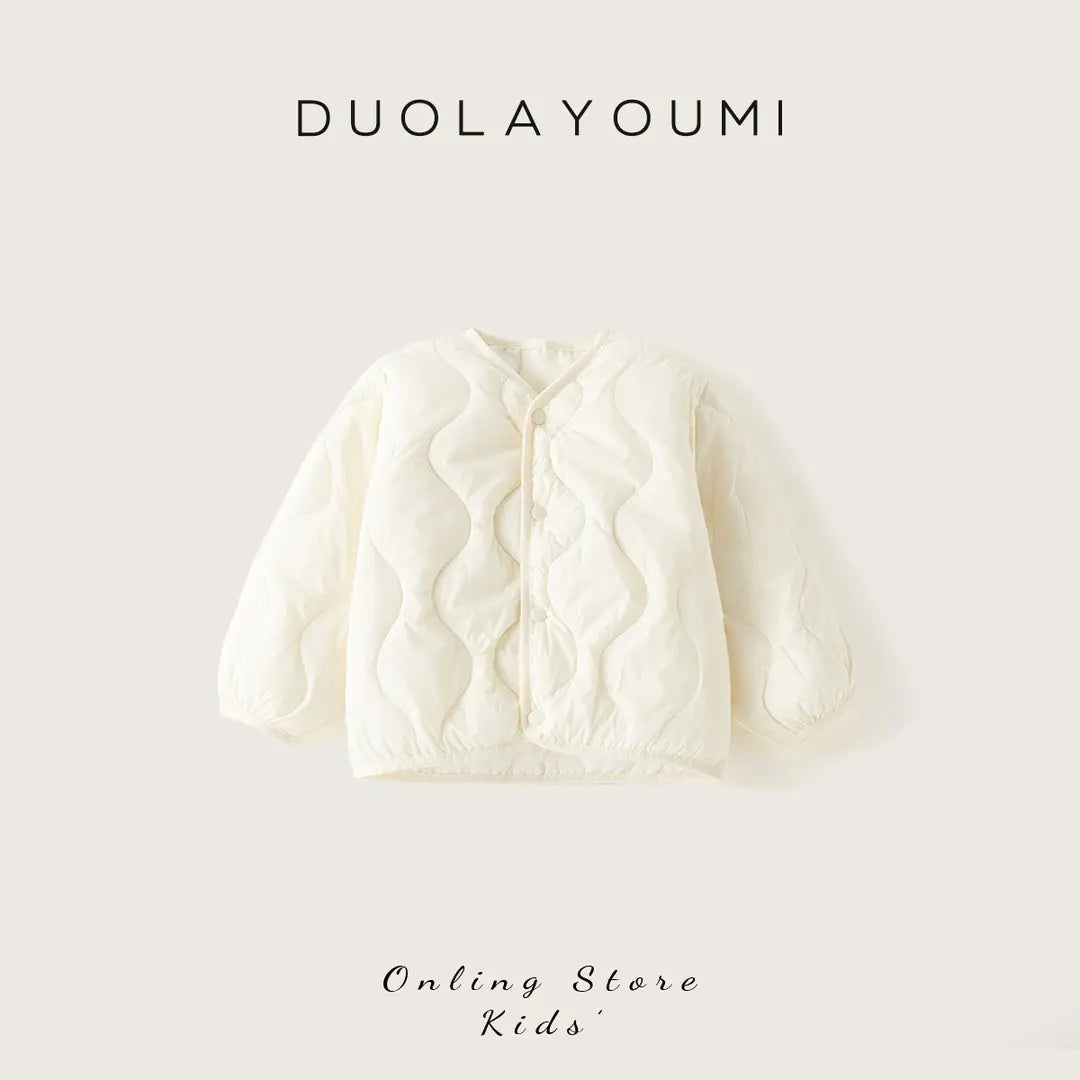 Kids Winter Quilted Jacket Pink Yellow White