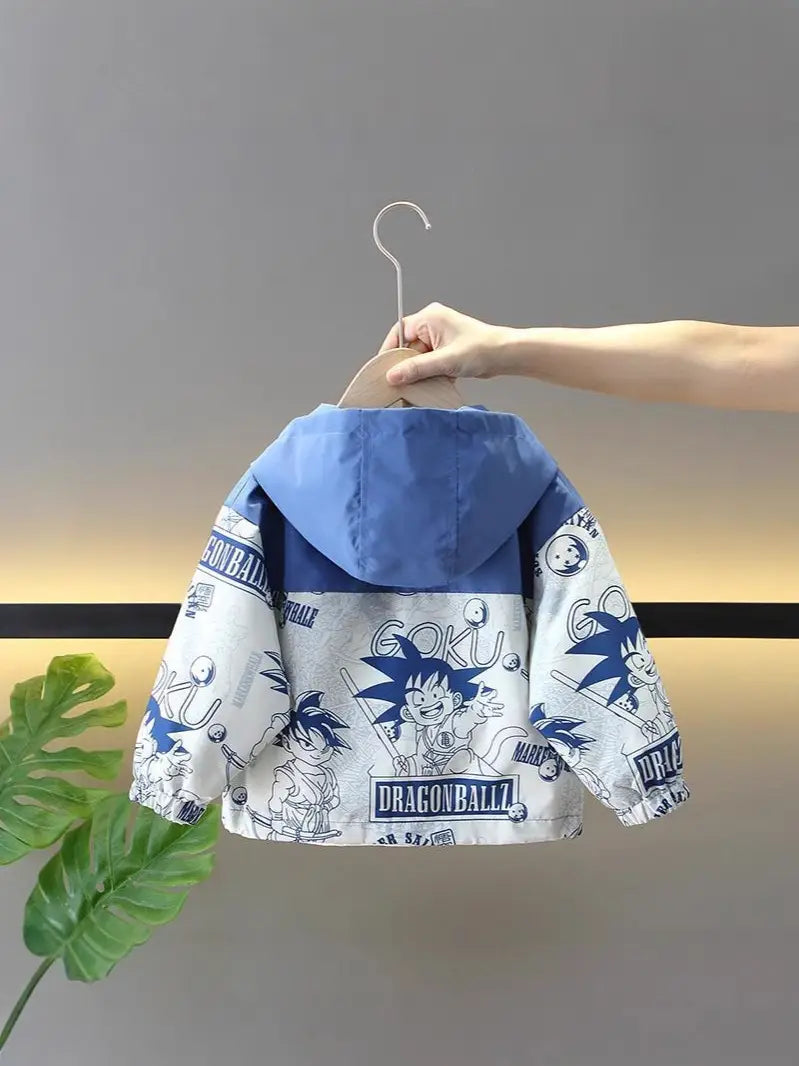 Boys Hooded Dragon Ball Jacket Spring Autumn 3-10
