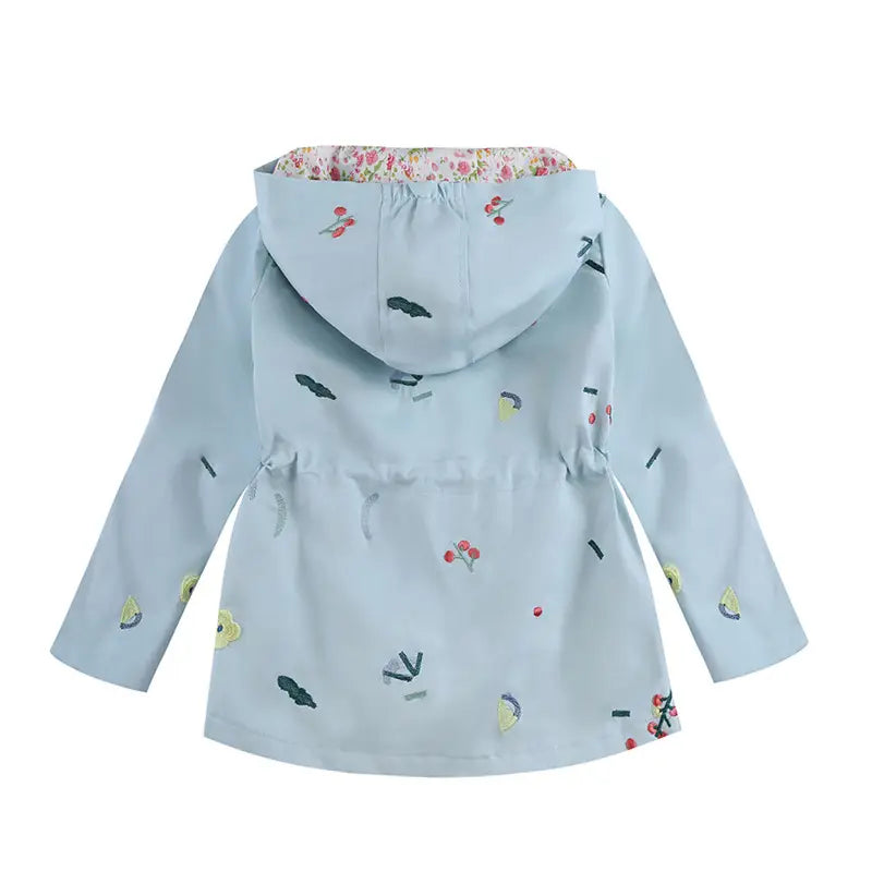 Pink Hooded Windbreaker for Girls Spring Wear