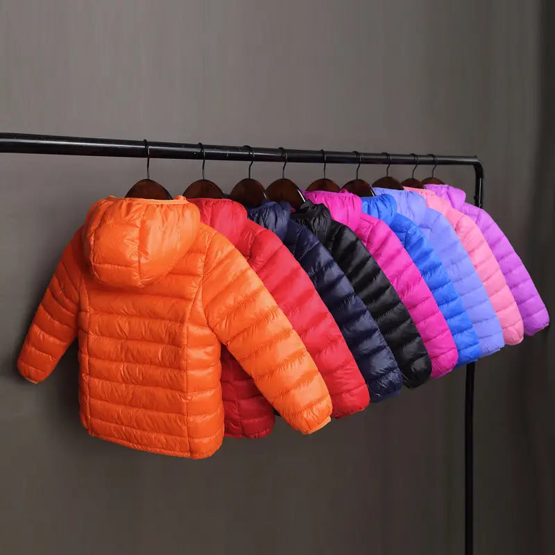 Light Down Cotton Puffer Jacket for Boys Girls 10 Colors