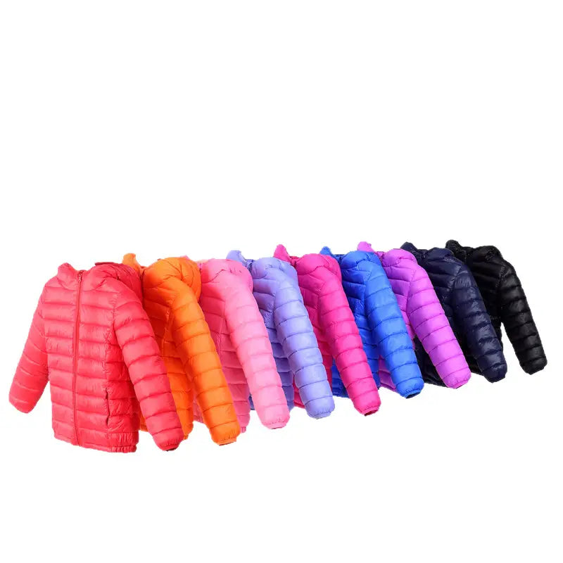 Light Down Cotton Puffer Jacket for Boys Girls 10 Colors