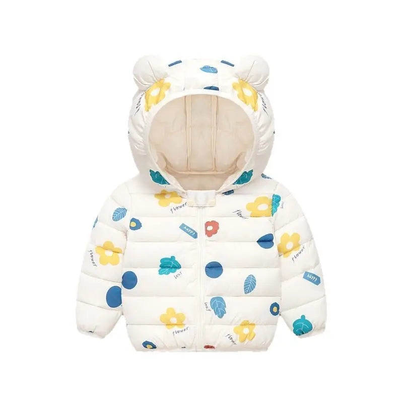 Cartoon Hooded Winter Jackets for Kids in Multiple Colors