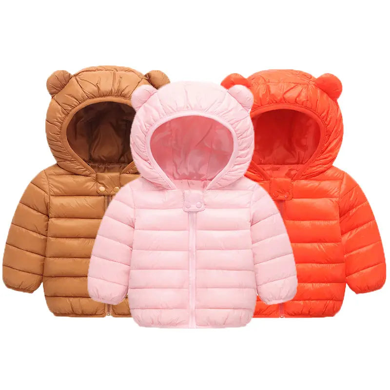 Children Bear Ears Puffer Coat 9 Colors Winter Warm