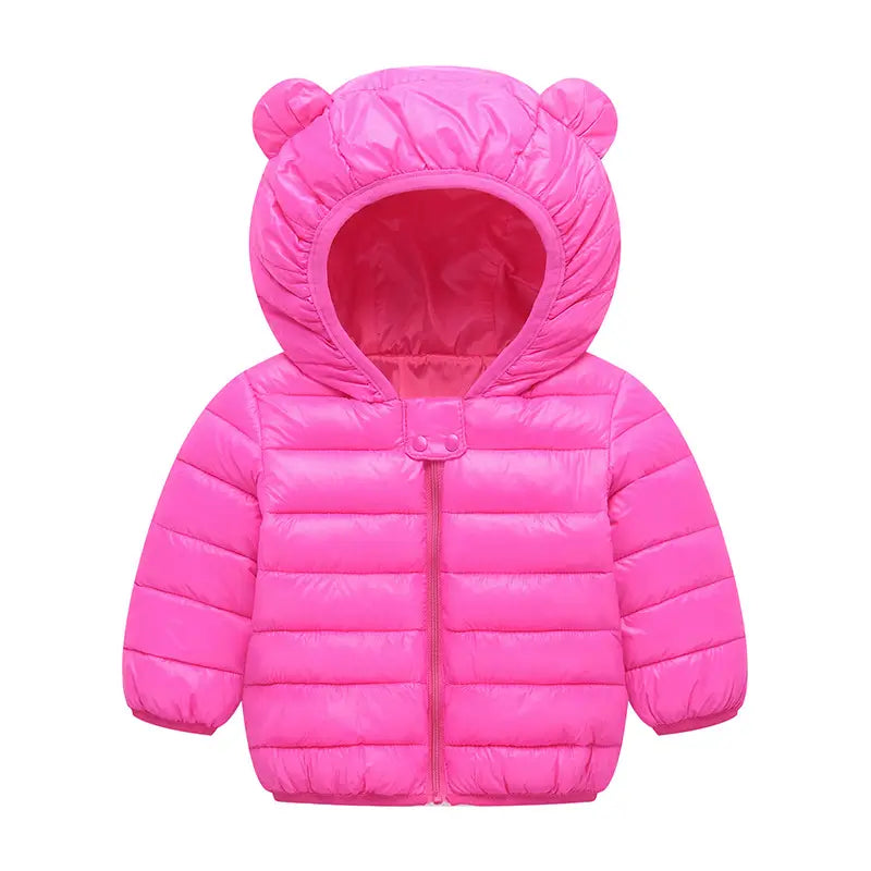 Children Bear Ears Puffer Coat 9 Colors Winter Warm