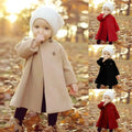 Kids Warm Capes Coat Red Black Woolen Winter Autumn