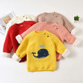 Baby Boys Thick Knit Sweaters with Whale Design