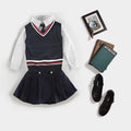 Children's Wool Vest Royal Blue College Style