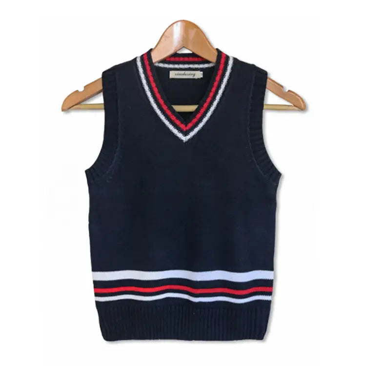 Children's Wool Vest Royal Blue College Style