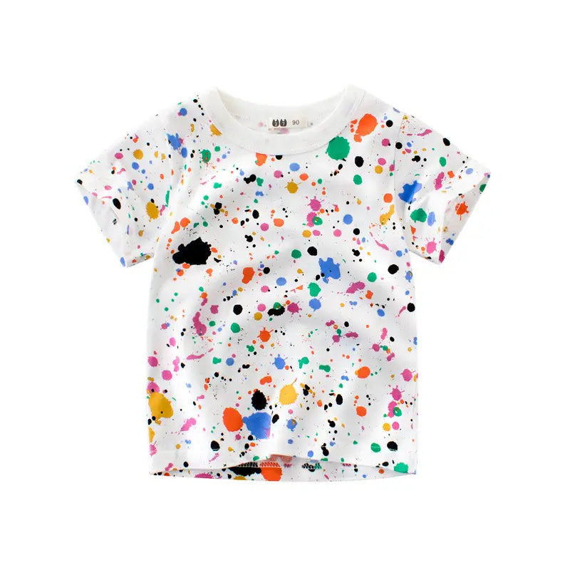 Kids Cotton Splash Print T-Shirt 90cm