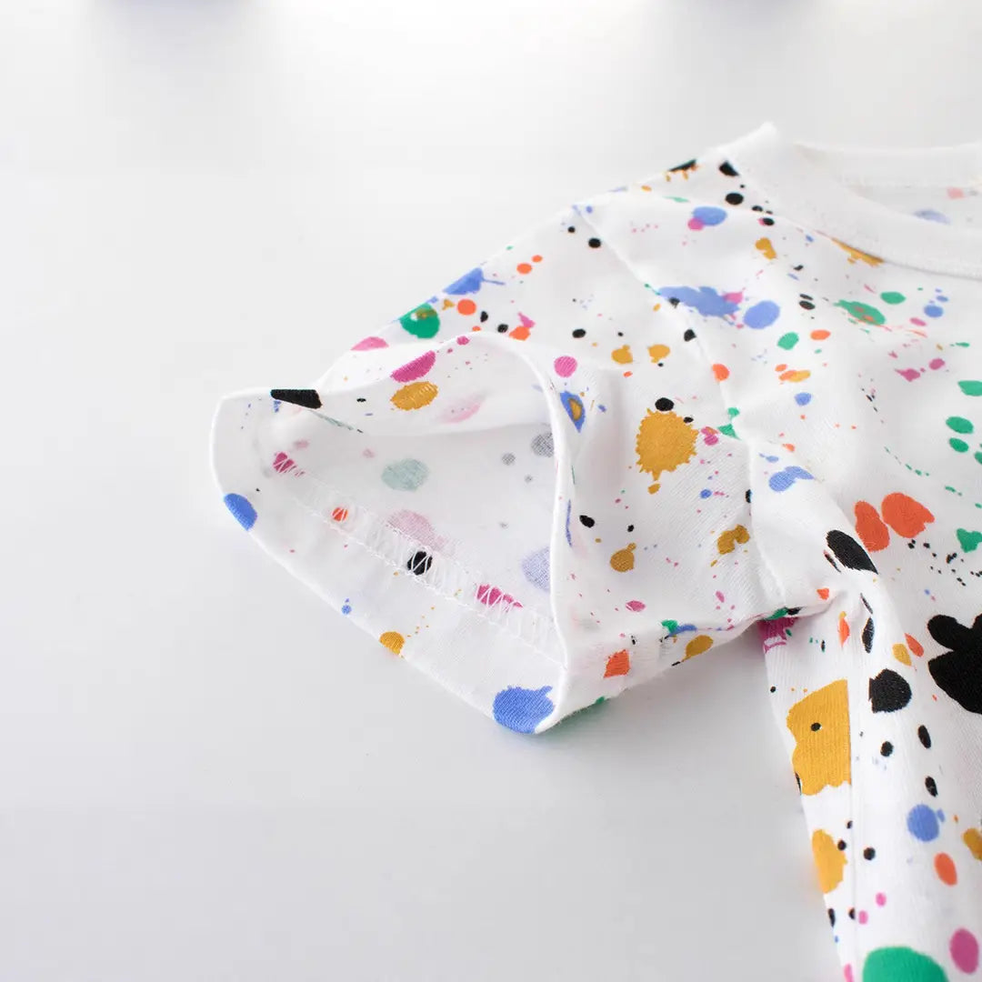 Kids Cotton Splash Print T-Shirt 90cm