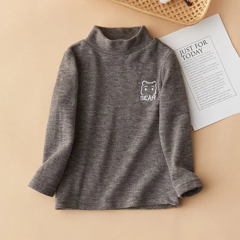 Children's Velvet Half-Collar Warm Jacket Multi-Color