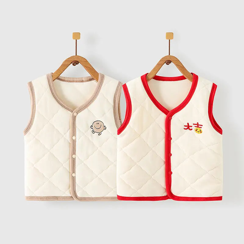 Baby Vest for Boys Girls 0-3 Years Thickened Winter Spring Autumn