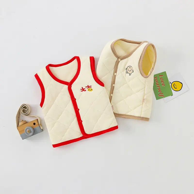 Baby Vest for Boys Girls 0-3 Years Thickened Winter Spring Autumn