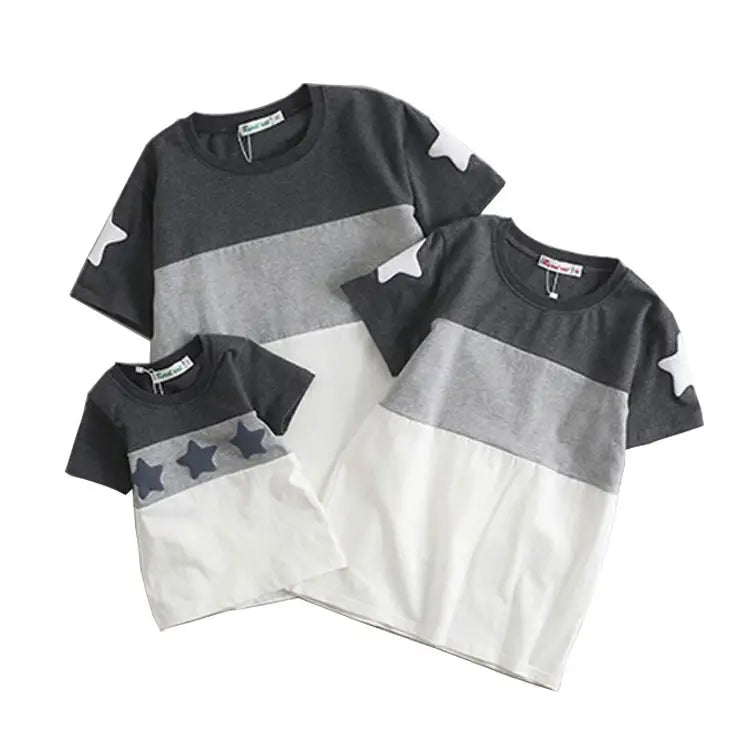 Parent-Child Cotton T-Shirt Summer Family Set