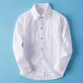 Children's White Performance Shirt for Boys Girls School Piano