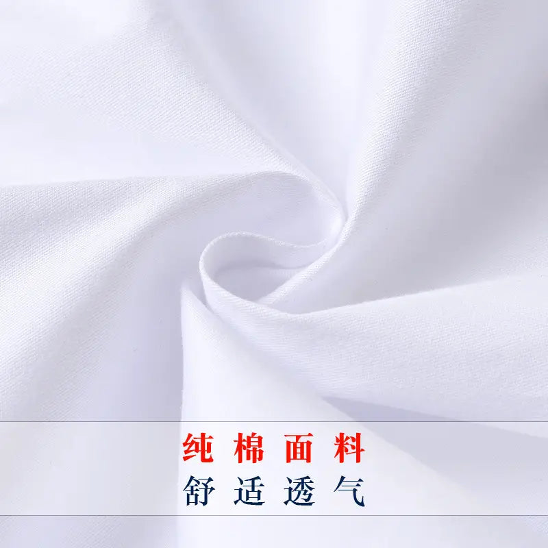 Boy's Loose White Cotton School Shirt 140cm