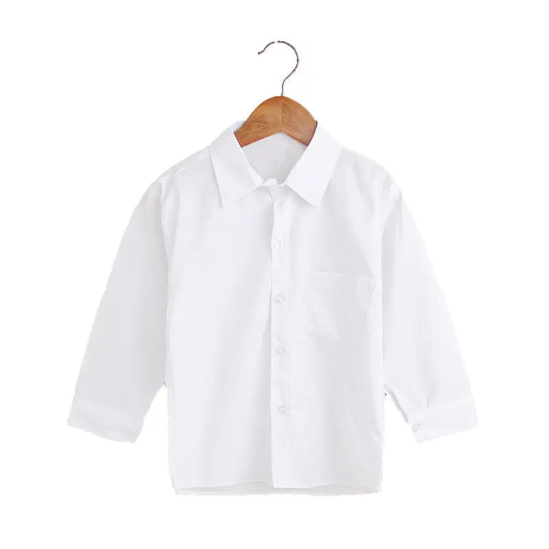 Kids White Long Sleeve School Shirt Premium Cotton Blend
