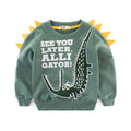 Baby Boy Green Crocodile Sweater 90cm Cotton Long Sleeve