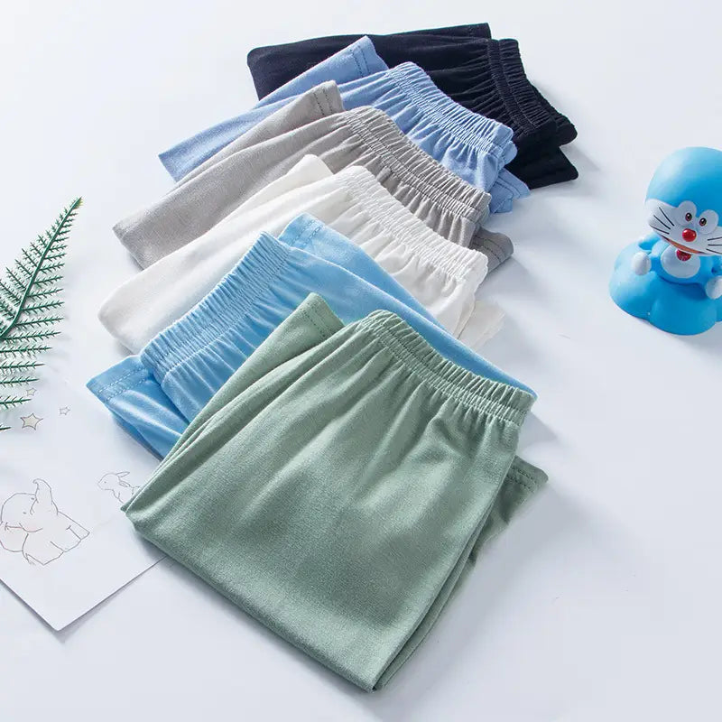 Children's Summer Shorts Modal Fabric 5 Colors Elastic Waist