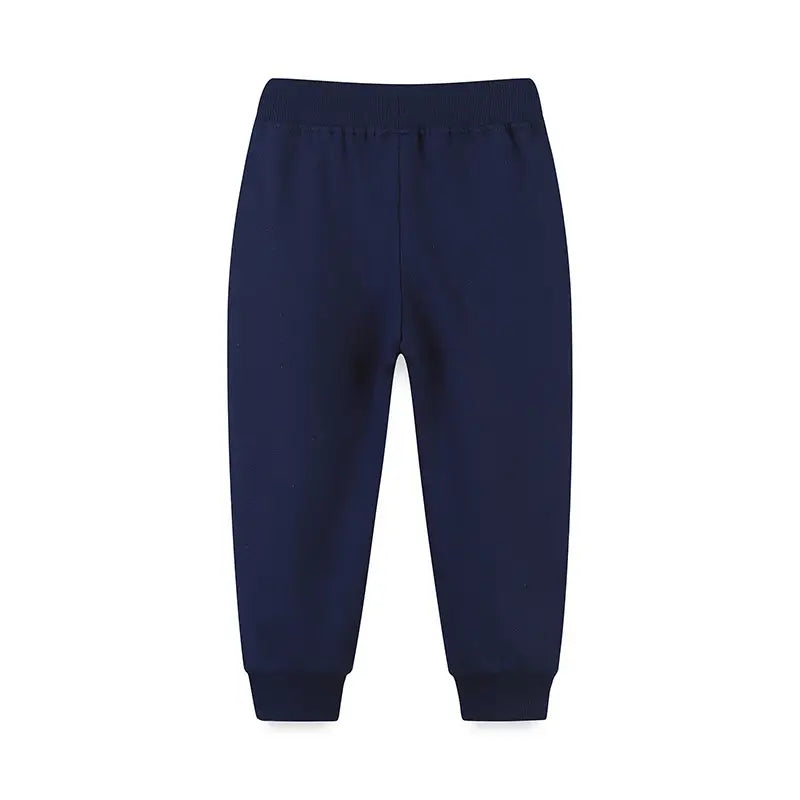 Kids Christmas Santa Pants Navy Blue Cotton Blend