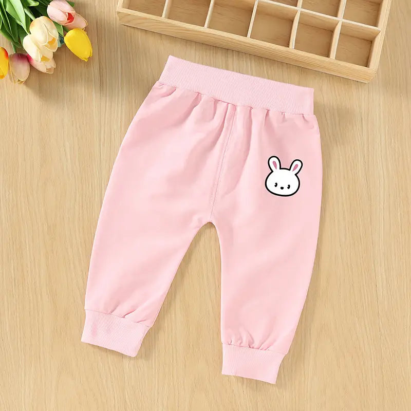 Baby Sweatpants Bunny Design Cotton Spring Autumn Wear