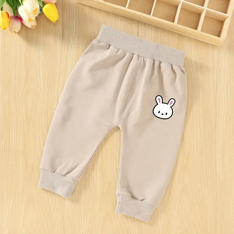 Baby Sweatpants Bunny Design Cotton Spring Autumn Wear