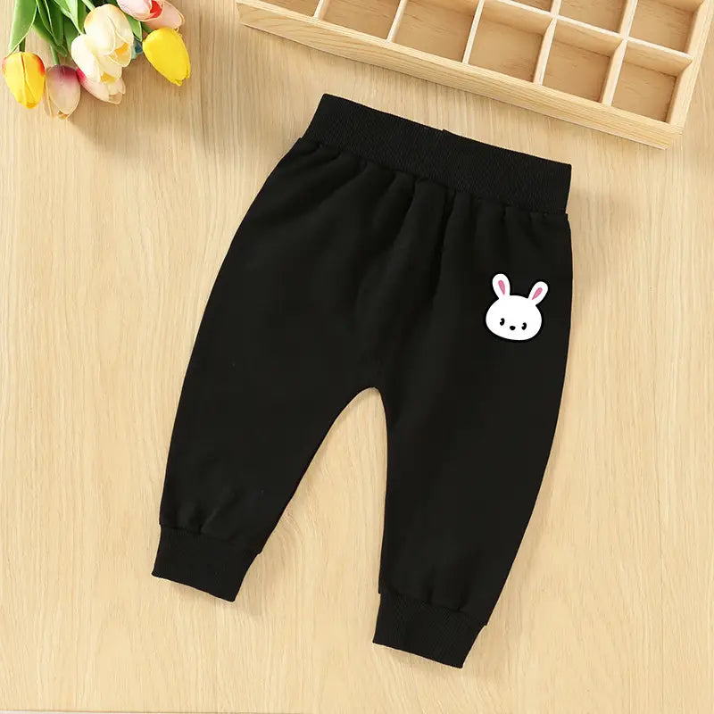 Baby Sweatpants Bunny Design Cotton Spring Autumn Wear