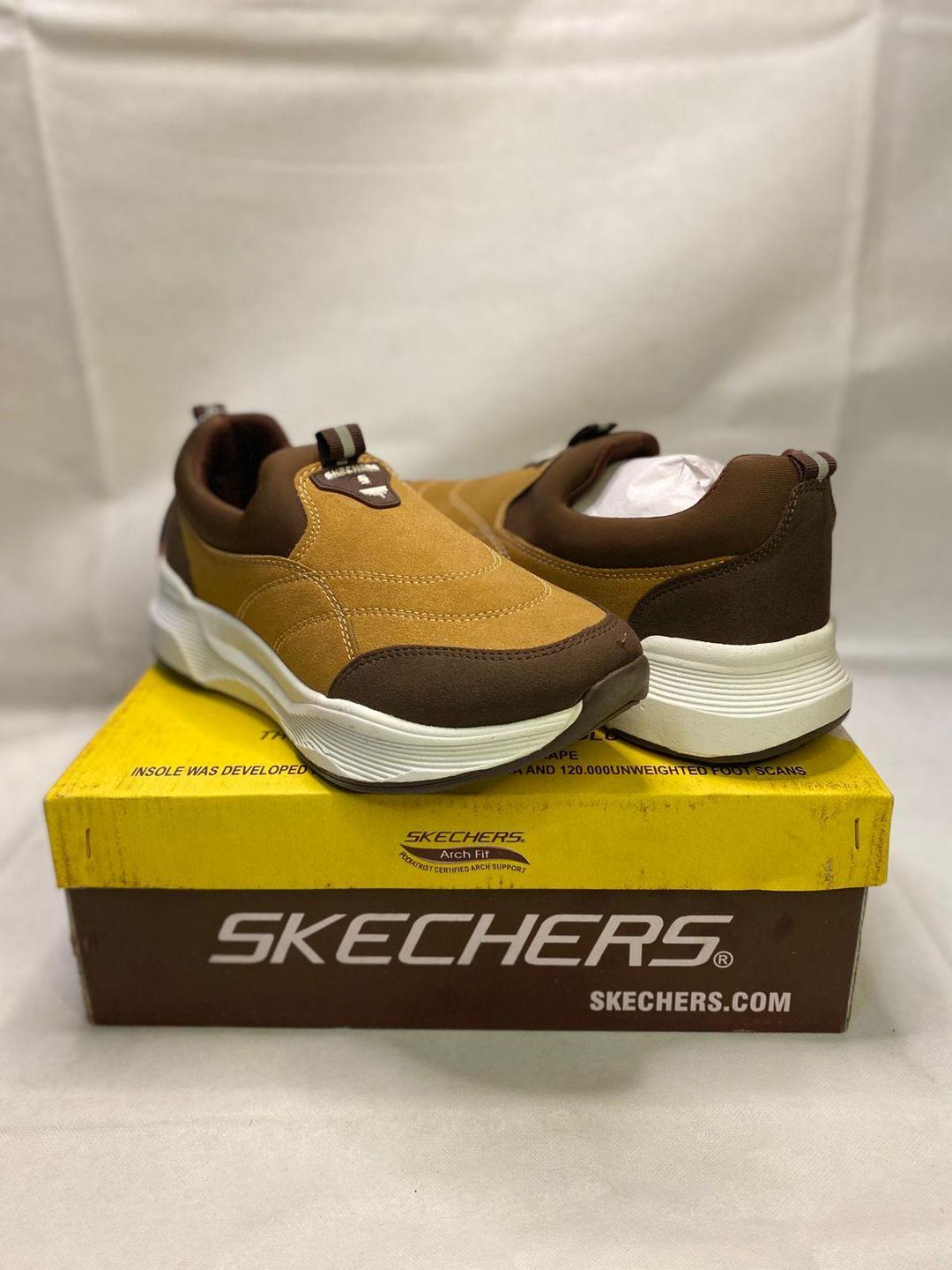 Men's Mustard Skechers EVA Casual Slip-On Shoes