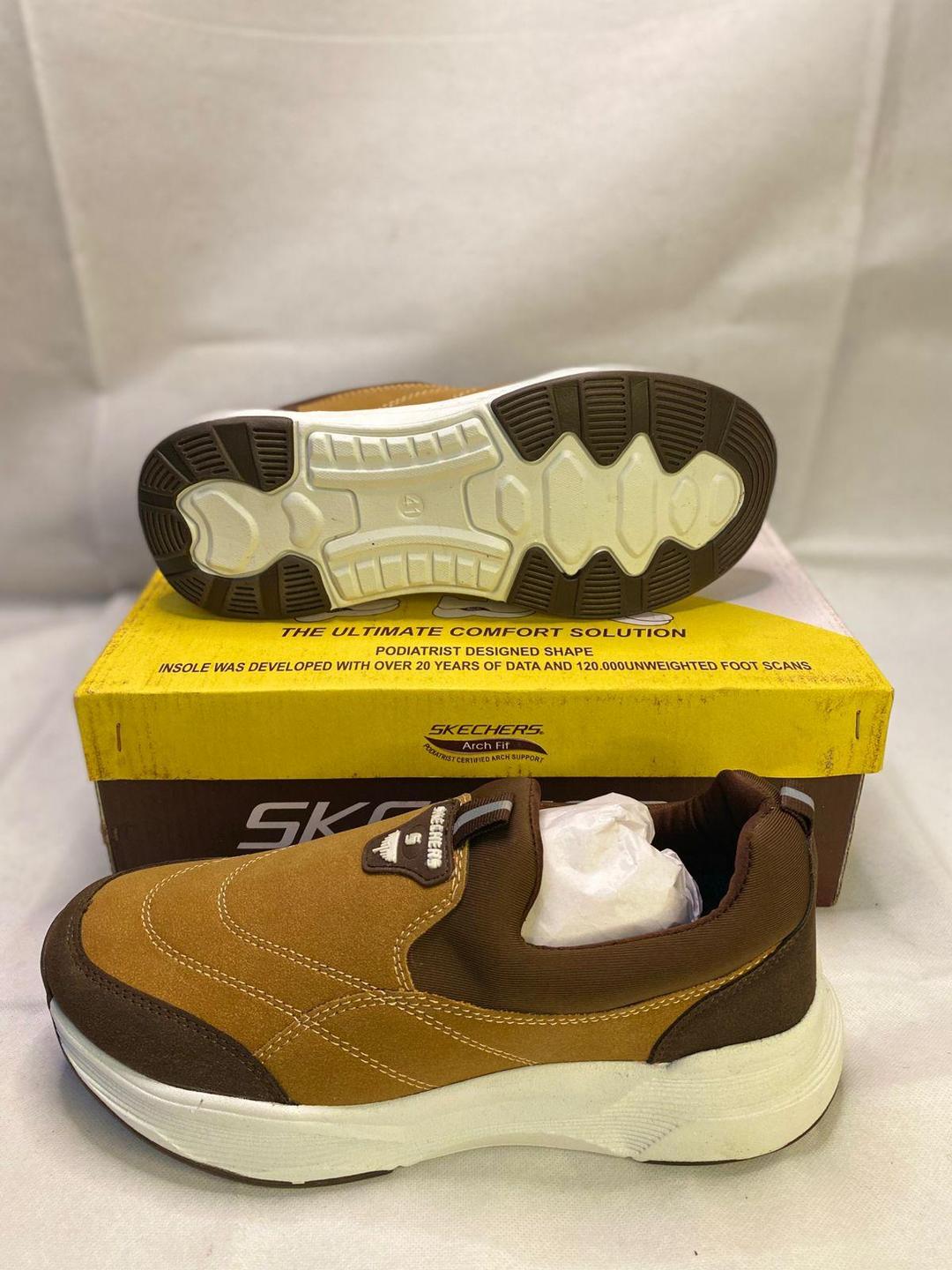 Men's Mustard Skechers EVA Casual Slip-On Shoes