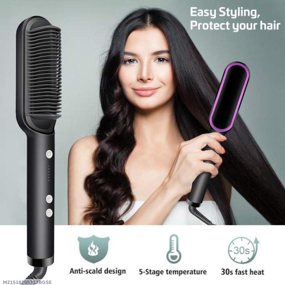 Hair Dryer Brush with Anti-Scald & 30s Heat