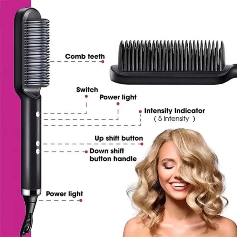Hair Dryer Brush with Anti-Scald & 30s Heat