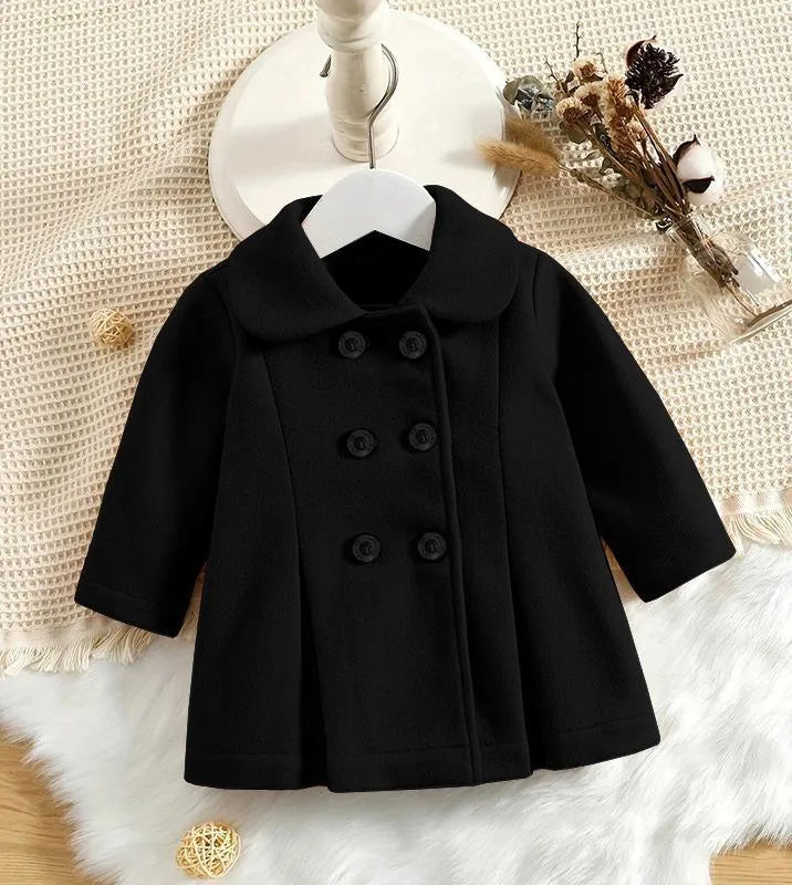 Black Fleece Jacket for Girls Winter School Outfit