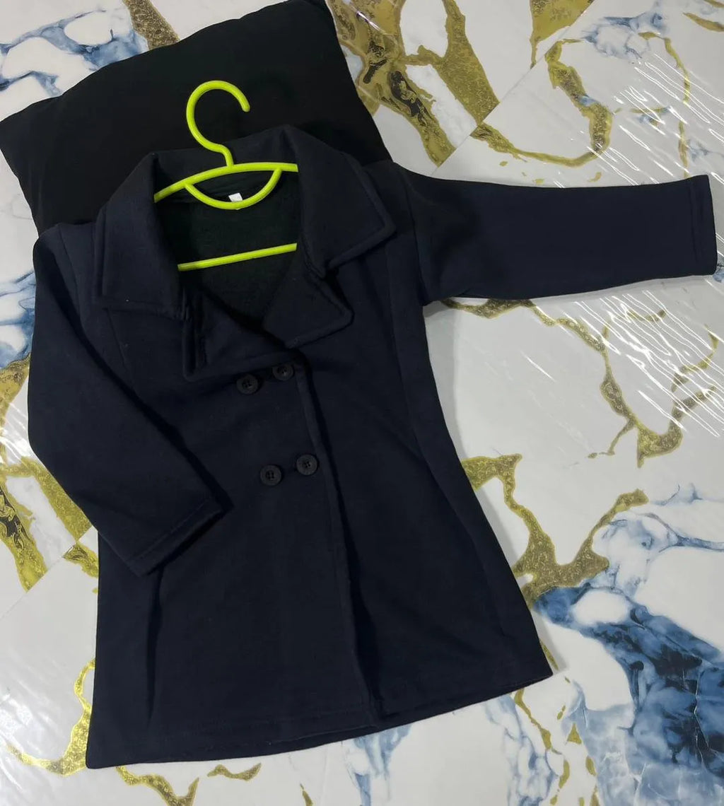 Black Fleece Jacket for Girls Winter School Outfit
