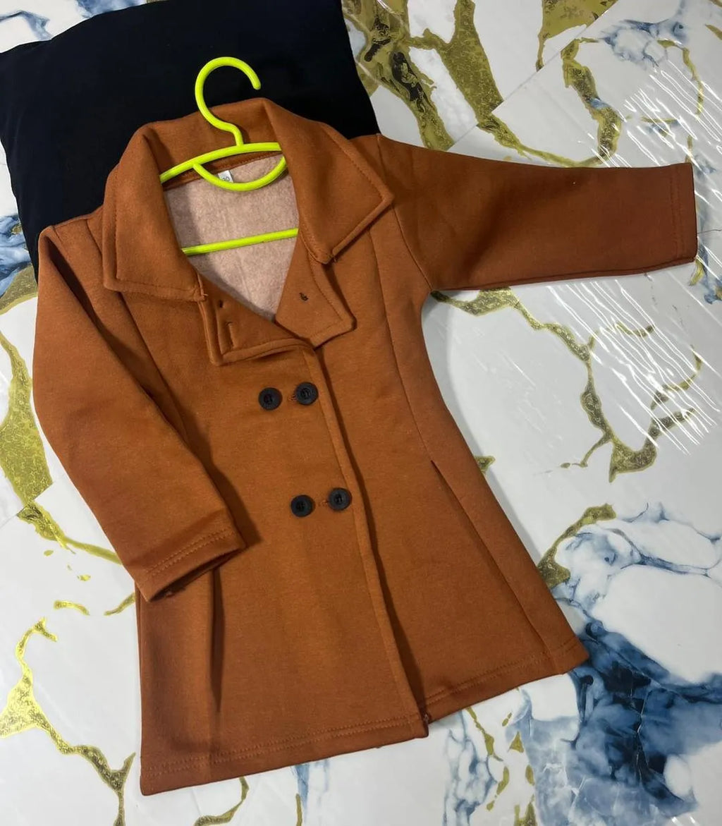 Mustard Fleece Jacket for Girls 7-12 Years