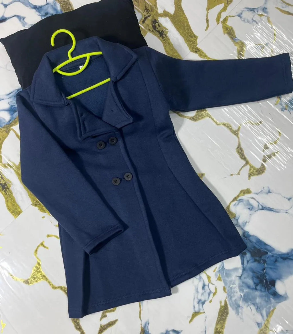 Navy Blue Fleece Jacket for Girls 7-12 Years