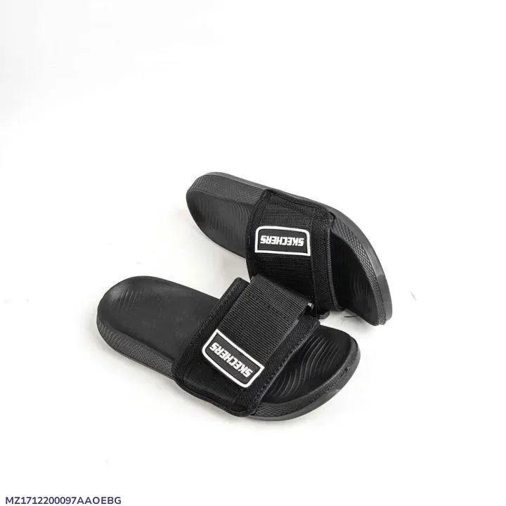 Black Casual Slide Slippers for Hot Weather