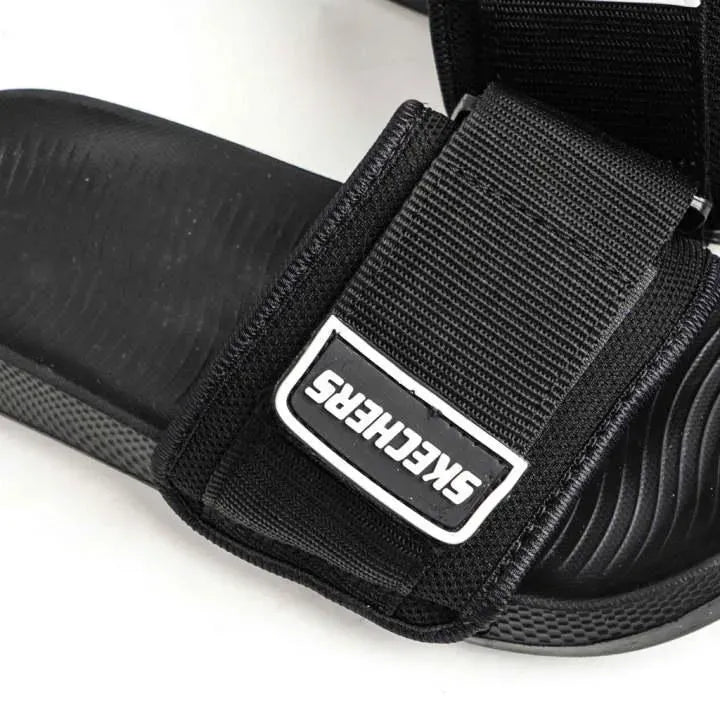 Black Casual Slide Slippers for Hot Weather