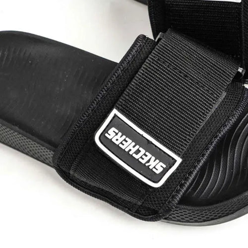 Black Casual Slide Slippers for Hot Weather