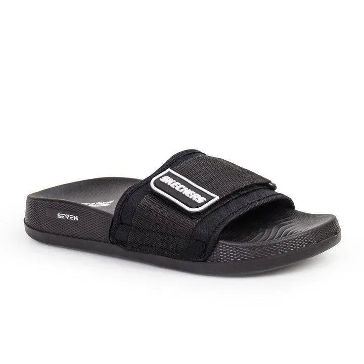 Black Casual Slide Slippers for Hot Weather