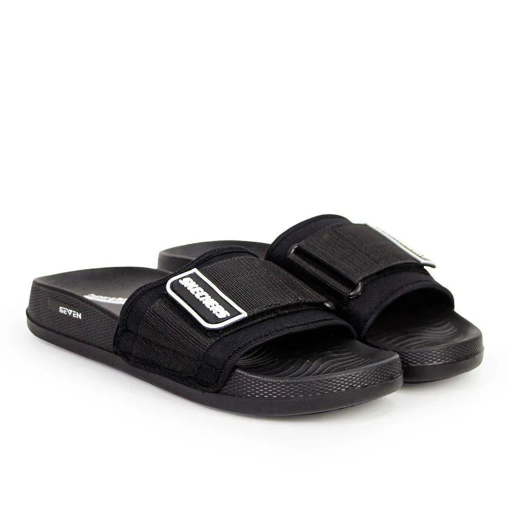 Black Casual Slide Slippers for Hot Weather