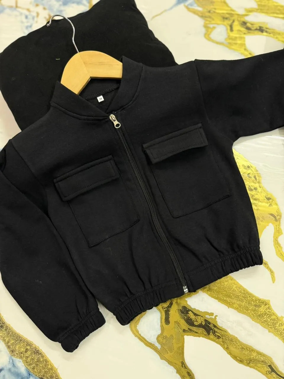 Black Fleece Tracksuit for Girls Boys 1-12 Years