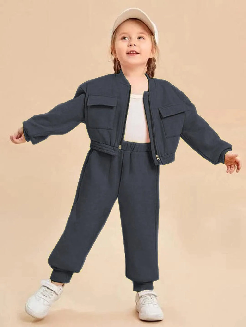 Fleece Tracksuit for Kids Blue 5-12 Years