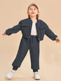 Fleece Tracksuit for Kids Blue 5-12 Years