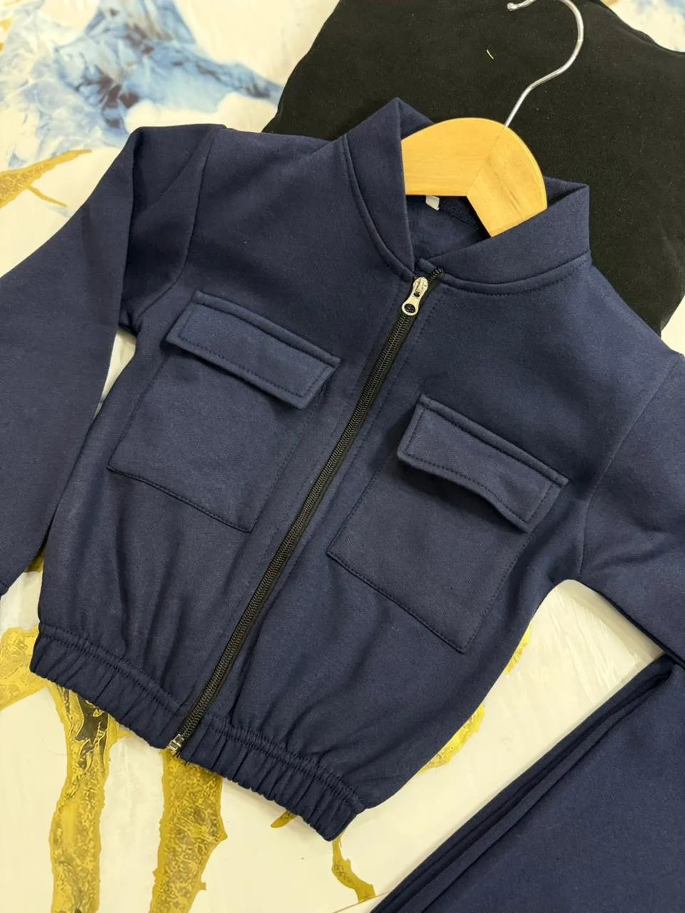 Fleece Tracksuit for Kids Blue 5-12 Years