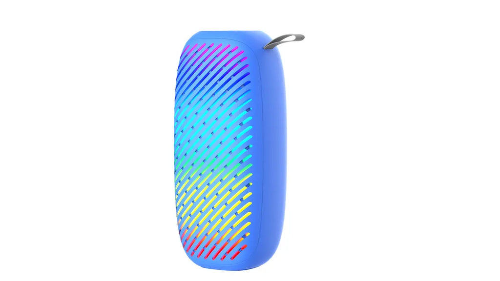 Portable Bluetooth Speaker with LED Lights & Fast Charge, Pink, 5W, 1200mAh Battery, 1998 Model, 5" x 2" x 29.9"